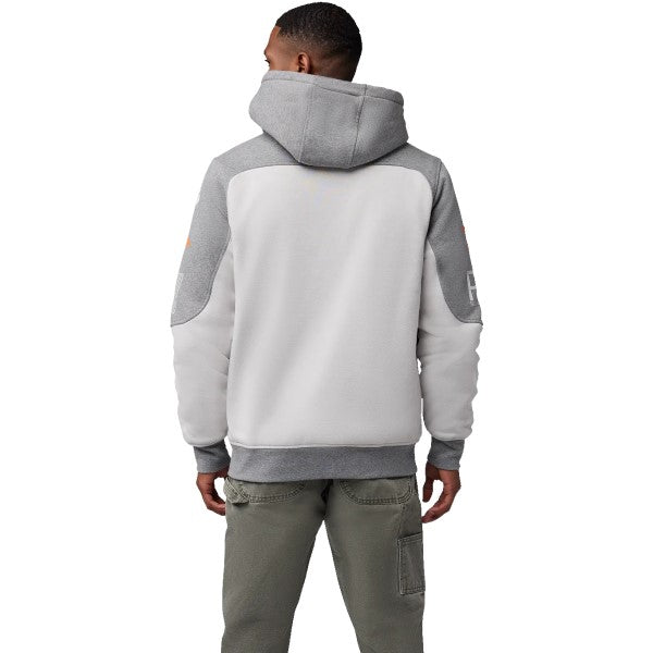 Coton Ouaté avec Fermeture Éclair RS Blocked Sasquatch Gris/Blanc de dos