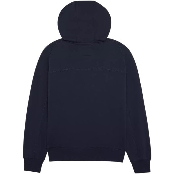 Coton Ouaté à Fermeture Éclair Moto-X Oversized Bleu Foncé de dos