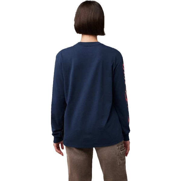 Chandail Scripted Femme Bleu/Rose essayage de dos