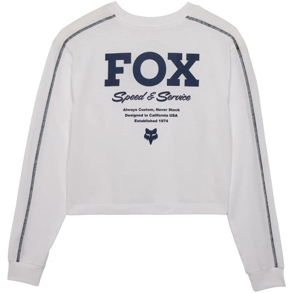 Chandail Speed & Service Femme Blanc/Bleu de dos