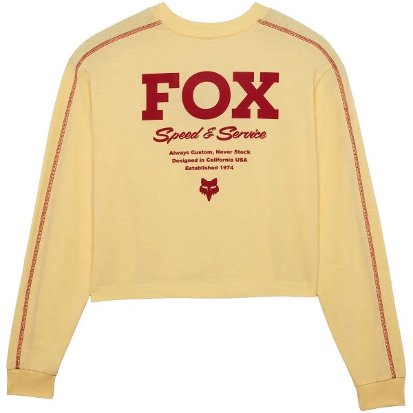 Chandail Speed & Service Femme Jaune/Rouge de dos