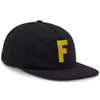 Casquette Big F Fox noir, de face