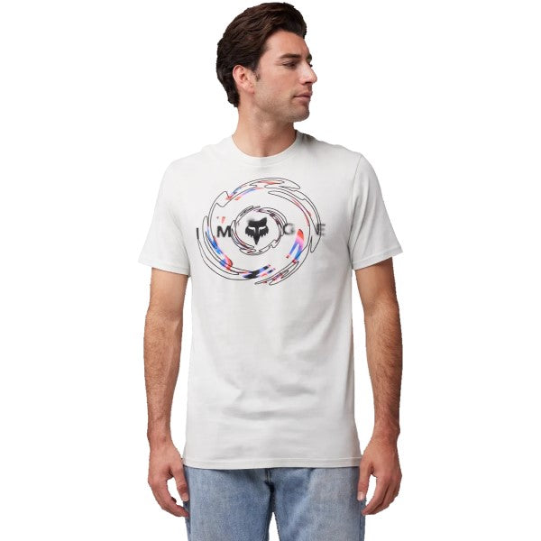 T-Shirt Energy Face Premium Gris Clair essayage de face