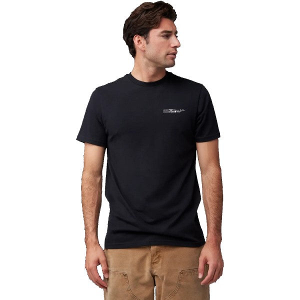 T-Shirt Emotion Premium Noir/Bleu essayage de face