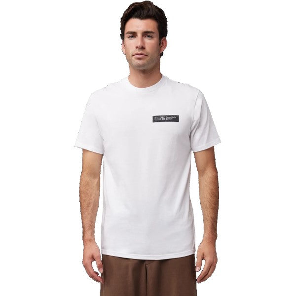 T-Shirt Emotion Premium Blanc/Vert essayage de face