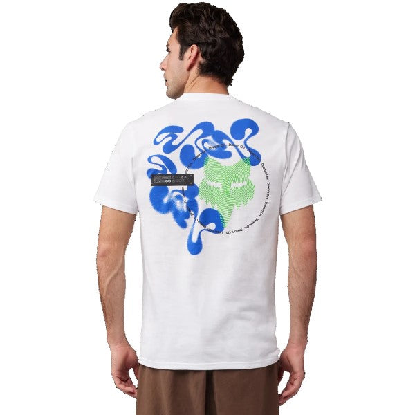 T-Shirt Emotion Premium Blanc/Vert essayage de dos