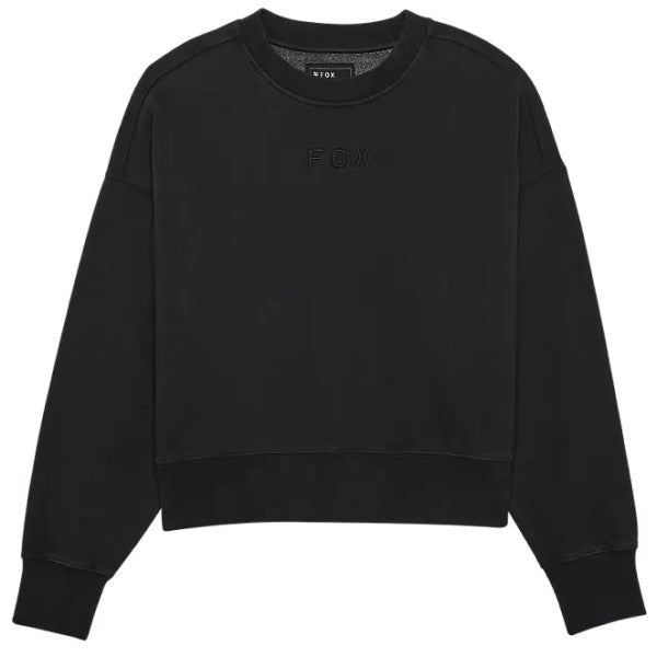 Coton Ouaté Wordmark Oversized Crew Femme Noir de face
