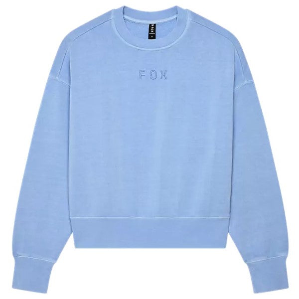Coton Ouaté Wordmark Oversized Crew Femme Bleu de face