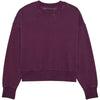 Coton Ouaté Wordmark Oversized Crew Femme Bordeaux de face