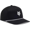 Casquette Fox Head Rope Noir/Blanc de face