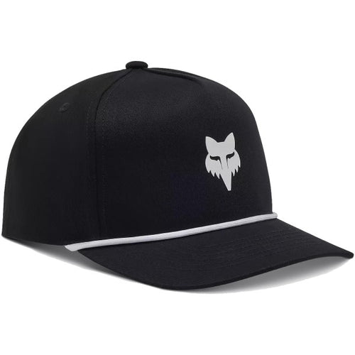 Casquette Fox Head Rope Noir/Blanc de face