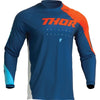 Chandail de Motocross Sector Edge Junior Bleu/Orange de face