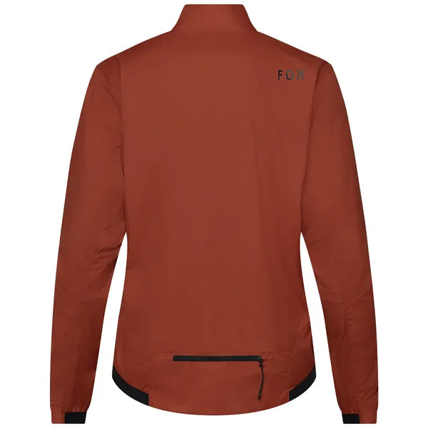 Veste de Vélo Coupe-Vent Ranger Rouge ambré, de dos
