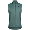 Veste de Vélo Coupe-Vent Ranger sans Manches Femme Vert, de face