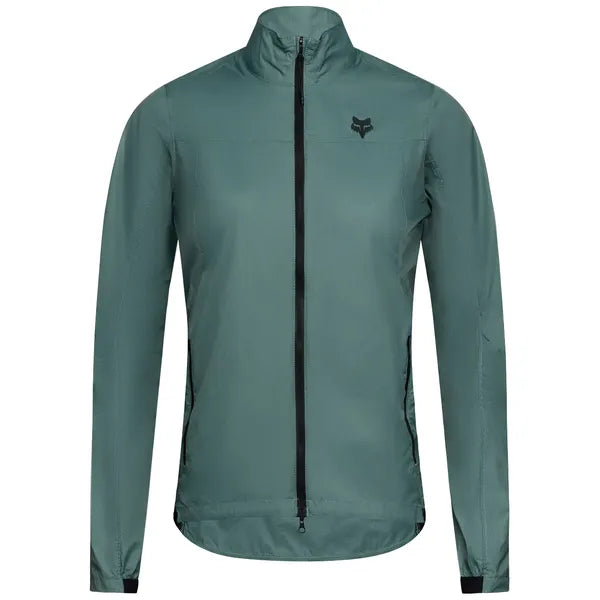 Veste de Vélo Coupe-Vent Ranger Femme Vert, de face