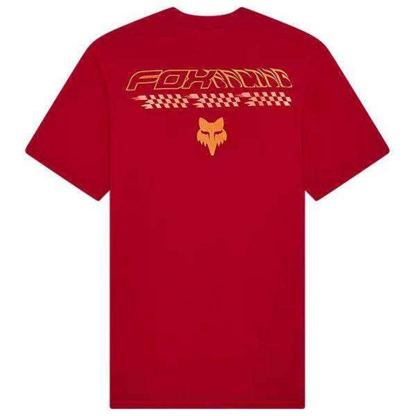 T-Shirt Checkered Premium Rouge, Dos