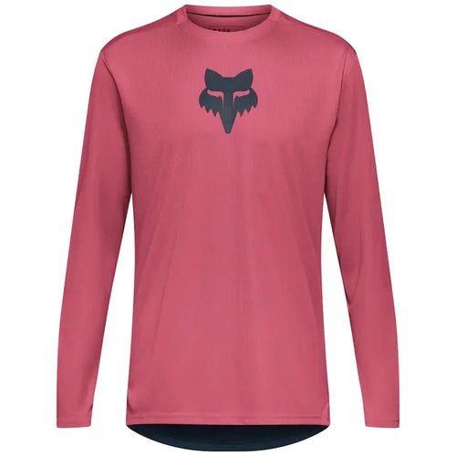 Maillot de vélo Ranger Fox Head à manches longues Rose, de face