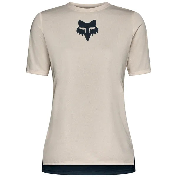 Maillot de Vélo Ranger Fox Head Femme Beige, de face