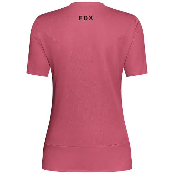 Maillot de Vélo Ranger Fox Head Femme Rose, de dos