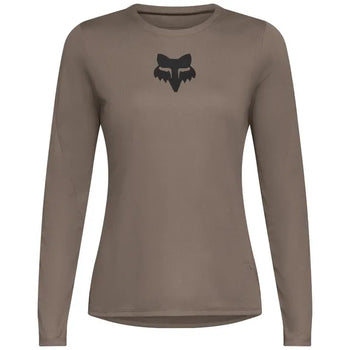 Maillot de vélo Ranger Fox Head à manches longues Femme Brun, de face