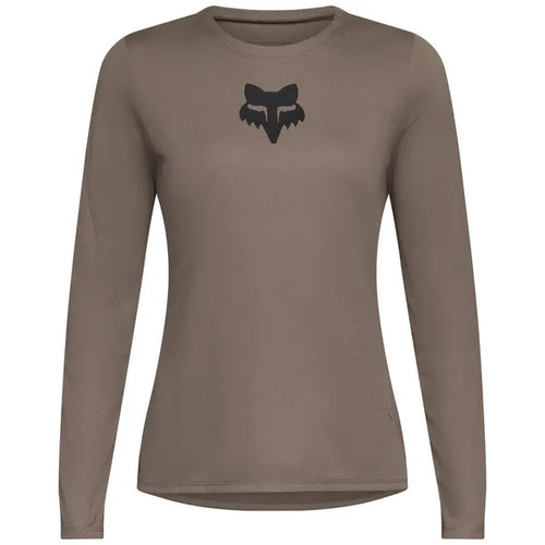 Maillot de vélo Ranger Fox Head à manches longues Femme Brun, de face