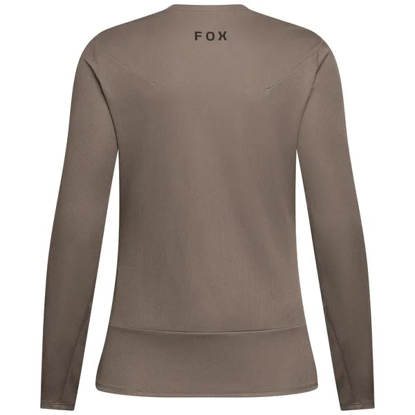 Maillot de vélo Ranger Fox Head à manches longues Femme Brun, de dos