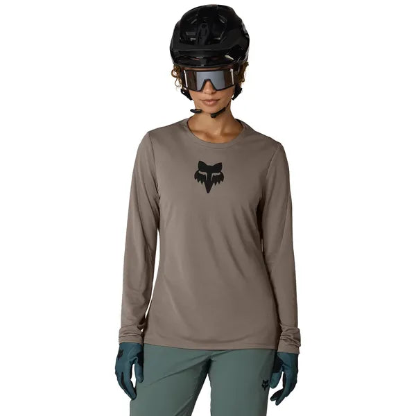 Maillot de vélo Ranger Fox Head à manches longues Femme brun