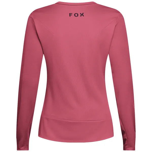 Maillot de vélo Ranger Fox Head à manches longues Femme Rose, de dos