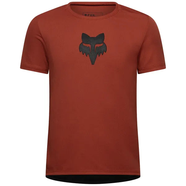 Maillot de Vélo Ranger Fox Head Junior Rouge Foncé, de face