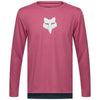 Maillot de Vélo à manches longues Ranger Fox Head Junior Rose, de face