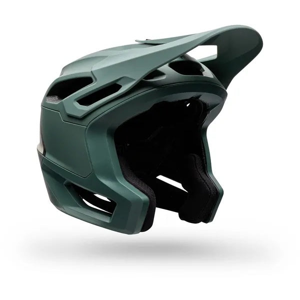 Casque Ouvert de Vélo Dropframe Pro Grid Enduro Vert, de côté