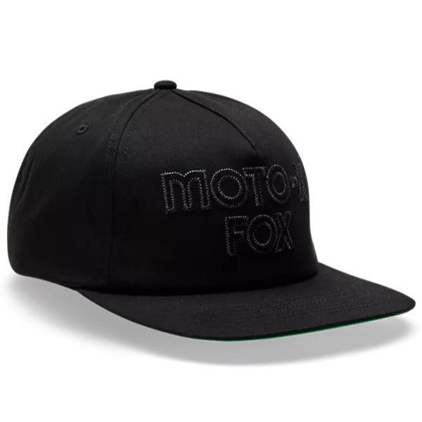Casquette Moto-X Fox noir, de face