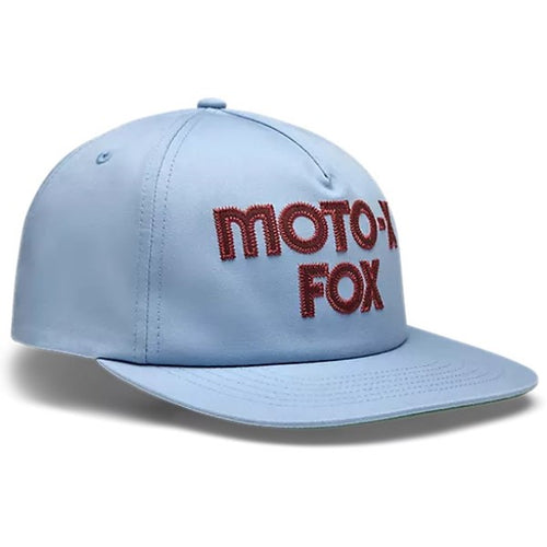 Casquette Moto-X Fox bleu, de face