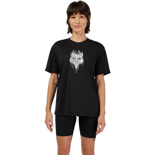 T-Shirt Bark Tech Femme Noir essayage de face