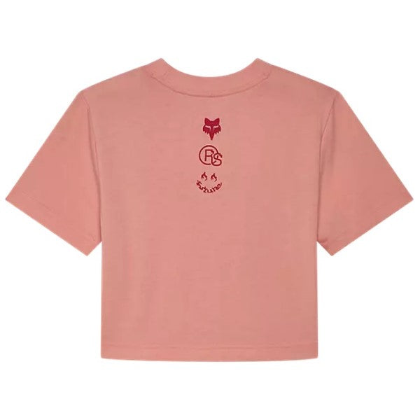 T-Shirt Fox x Honda Baby Femme Fox rose, de dos