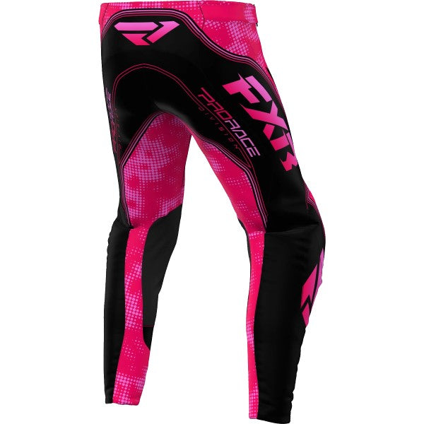 Pantalon de Motocross Revo Velocity Noir/Rose de dos