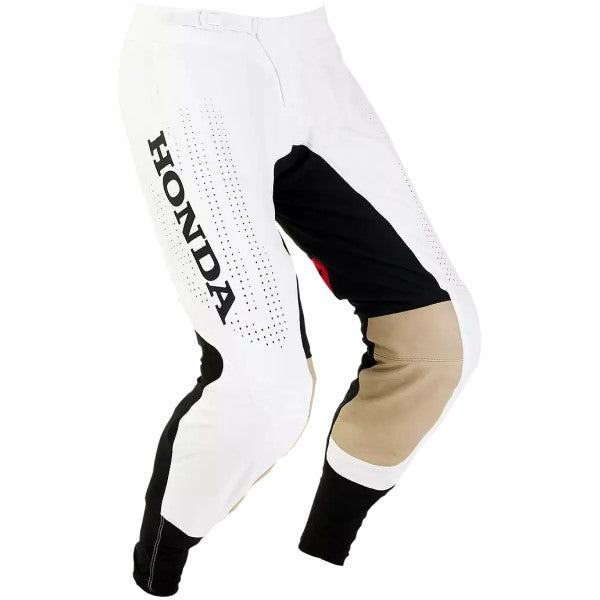 Pantalon de Motocross Flexair Honda Noir/Blanc/Rouge de face