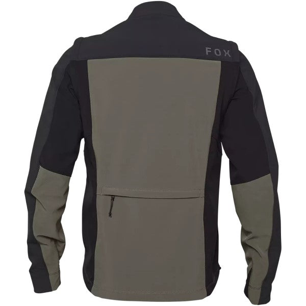 Chandail de Motocross Ranger Softshell Enduro Noir/Vert de dos