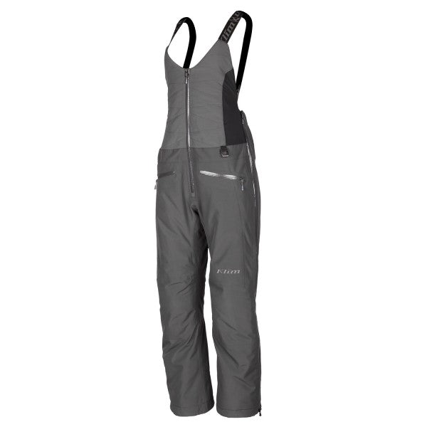 Pantalon de Motoneige Allure Bib Femme - Liquidation/Klim/gris, de face