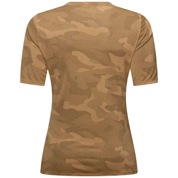 Maillot de Vélo Ranger TruDri à Manches Courtes Femme Brun, de dos