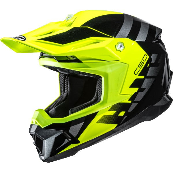 Casque de Motocross C50 Mirage Noir Haute visibilité