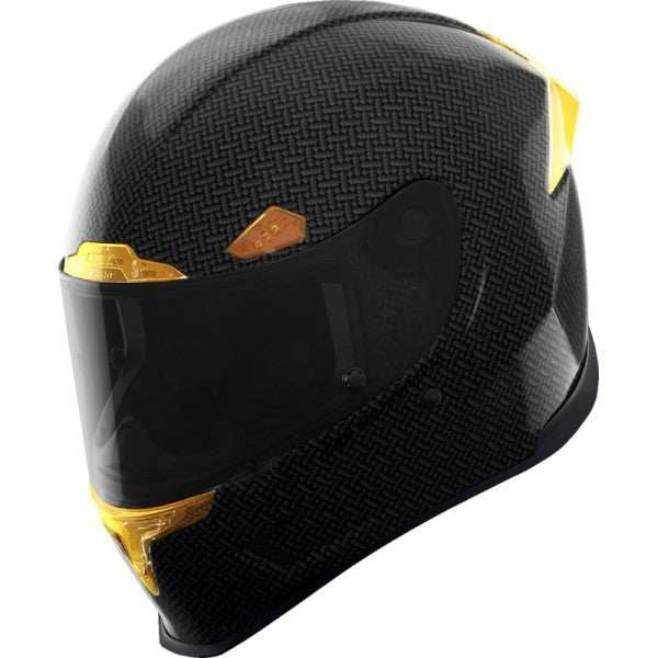 Casque Intégral de Moto Airframe Pro Carbon 4Tress Noir/Jaune incliné de droite