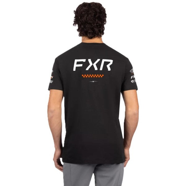 T-Shirt Stack Premium Noir Orange, Dos