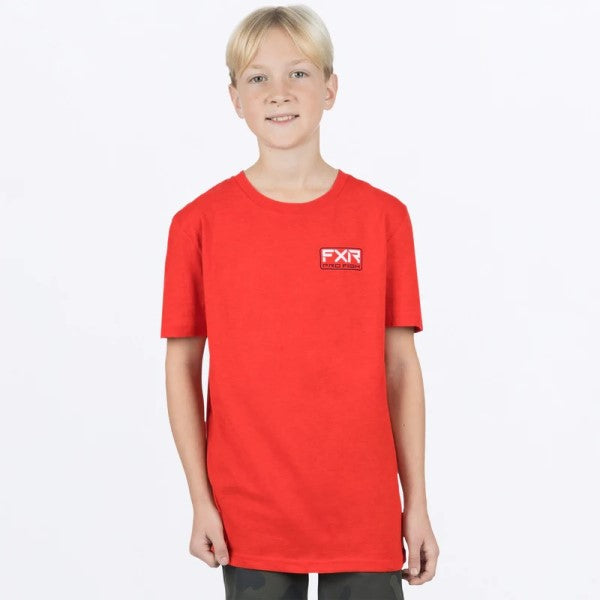 T-Shirt Trophy Premium Junior rouge gris, de face