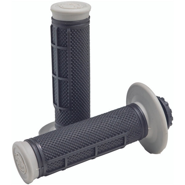 Poignées de Guidon Pro Series Clamp On Gauffré Gris/Noir