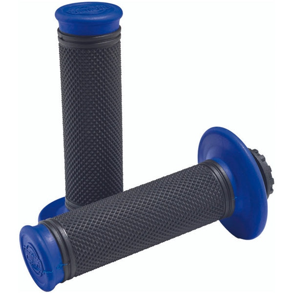 Poignées de Guidon Pro Series Clamp On Diamant Bleu/Noir