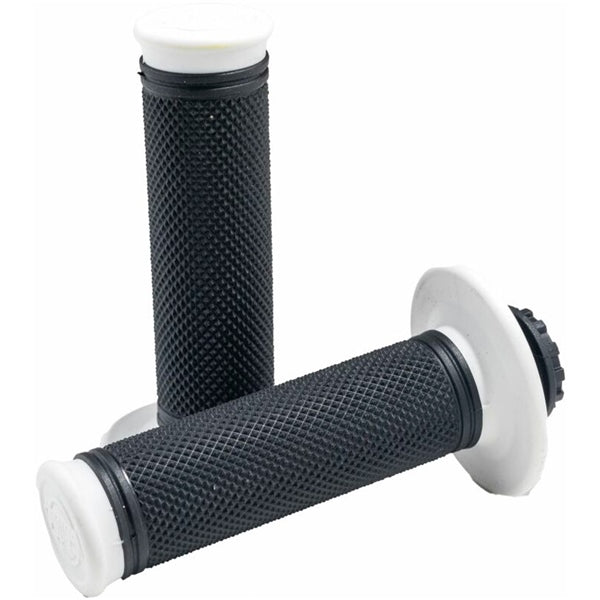 Poignées de Guidon Pro Series Clamp On Diamant Blanc/Noir