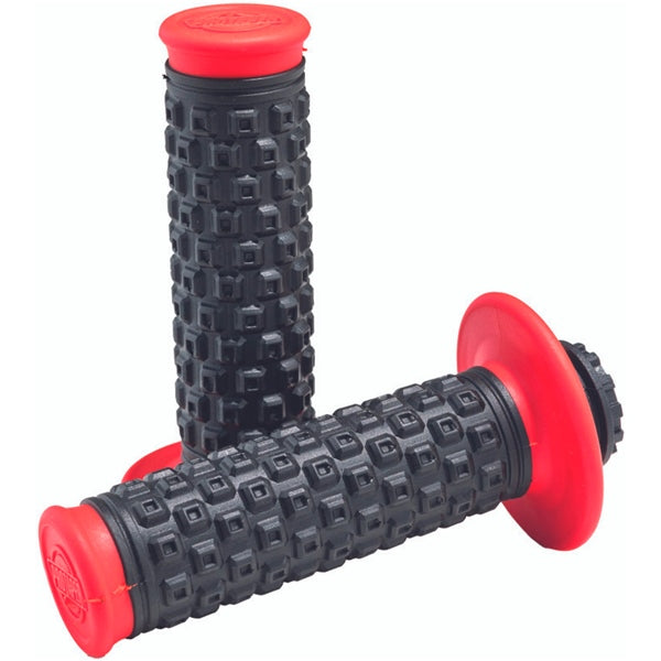Poignées de Guidon Pro Series Clamp On Coussiné Rouge/Noir