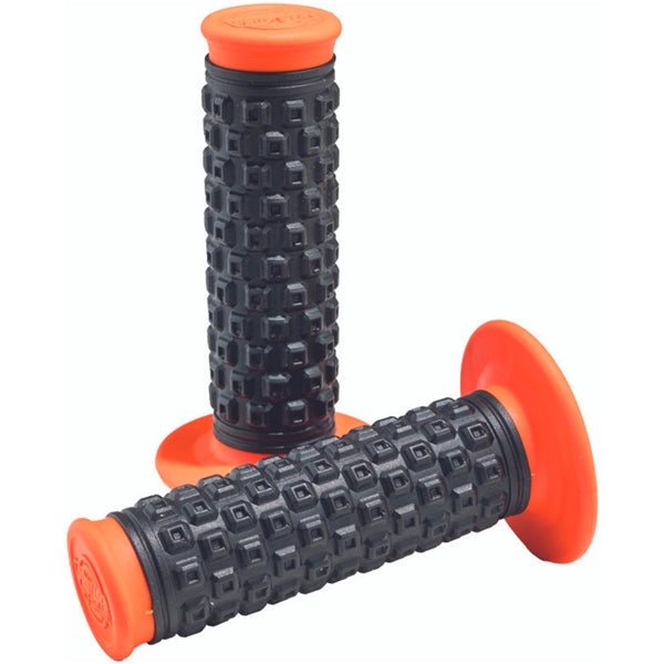 Poignées de Guidon Pro Series Clamp On Coussiné Orange/Noir