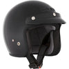 Casque Ouvert de Moto VG200 Solid Noir, de face